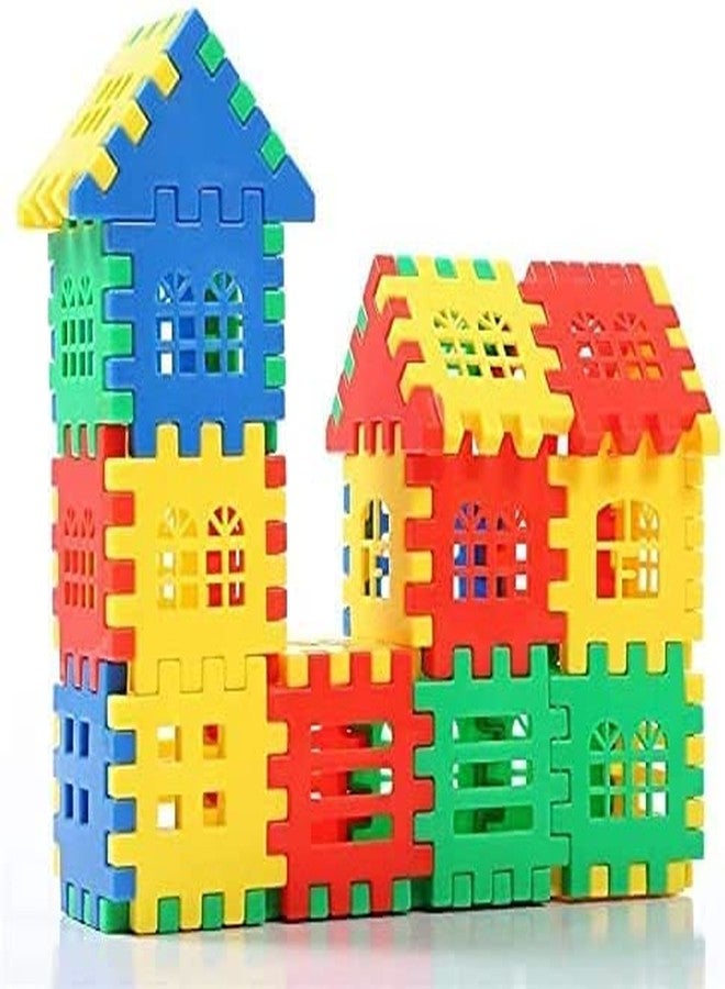 PULSBERY 72 Pcs. House Building Blocks with Attractive Windows Set Construction Puzzles Activity Game for Kids Toys for Boys,Girls,Children for 2,3,4,5,6,7+ Years (Medium) - Image 2